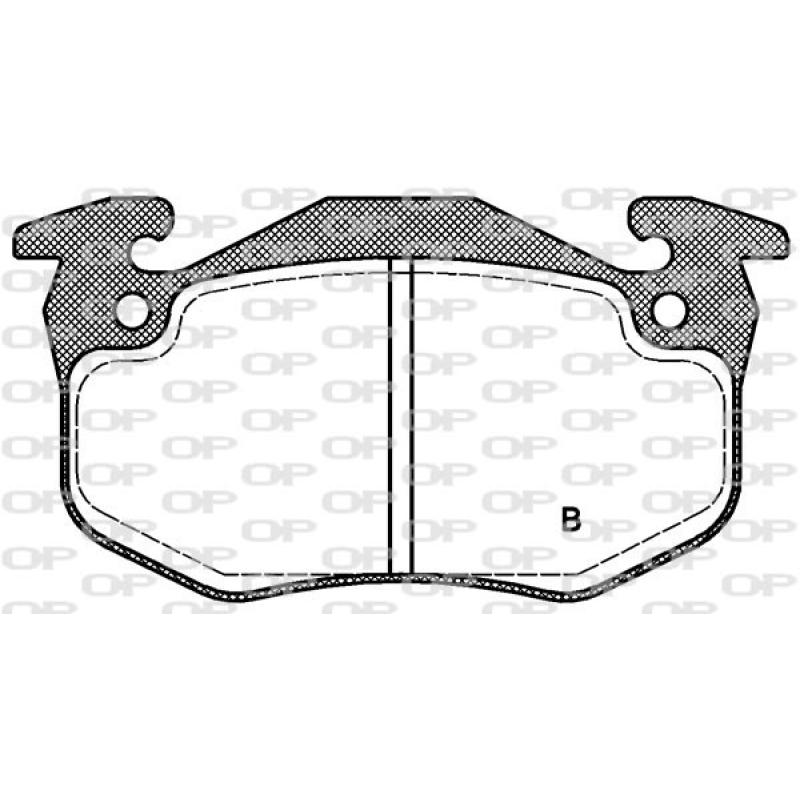 Jeu de 4 plaquettes de frein arrière OPEN PARTS BPA0144.50 - Visuel 2