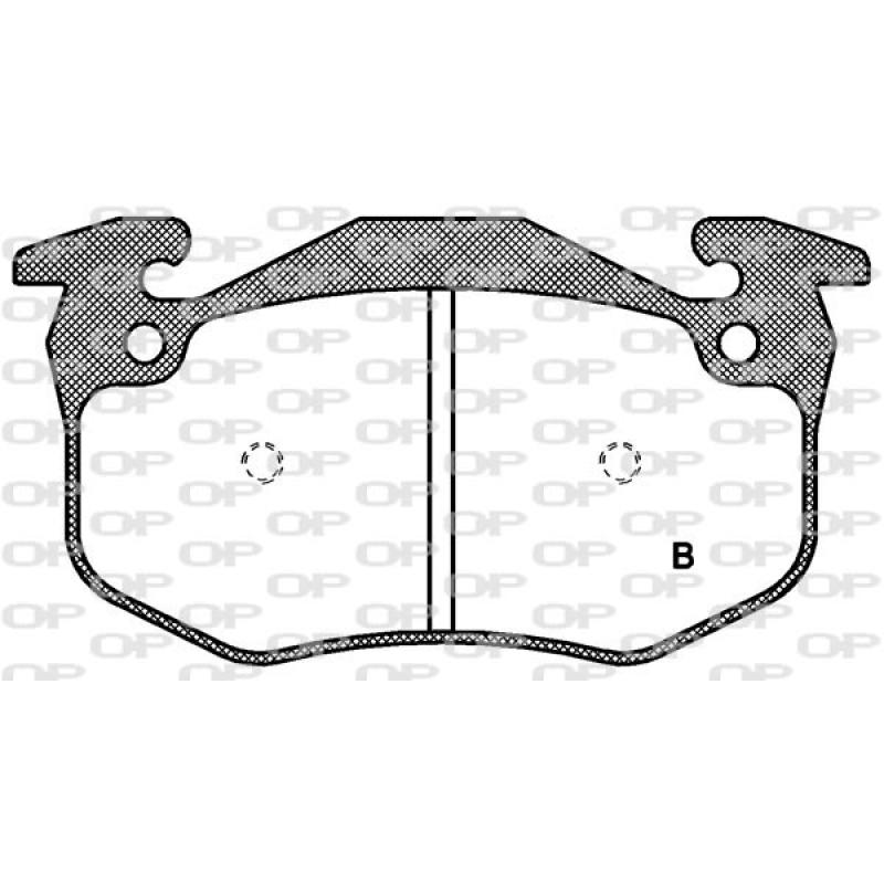 Jeu de 4 plaquettes de frein arrière OPEN PARTS BPA0144.70 - Visuel 2