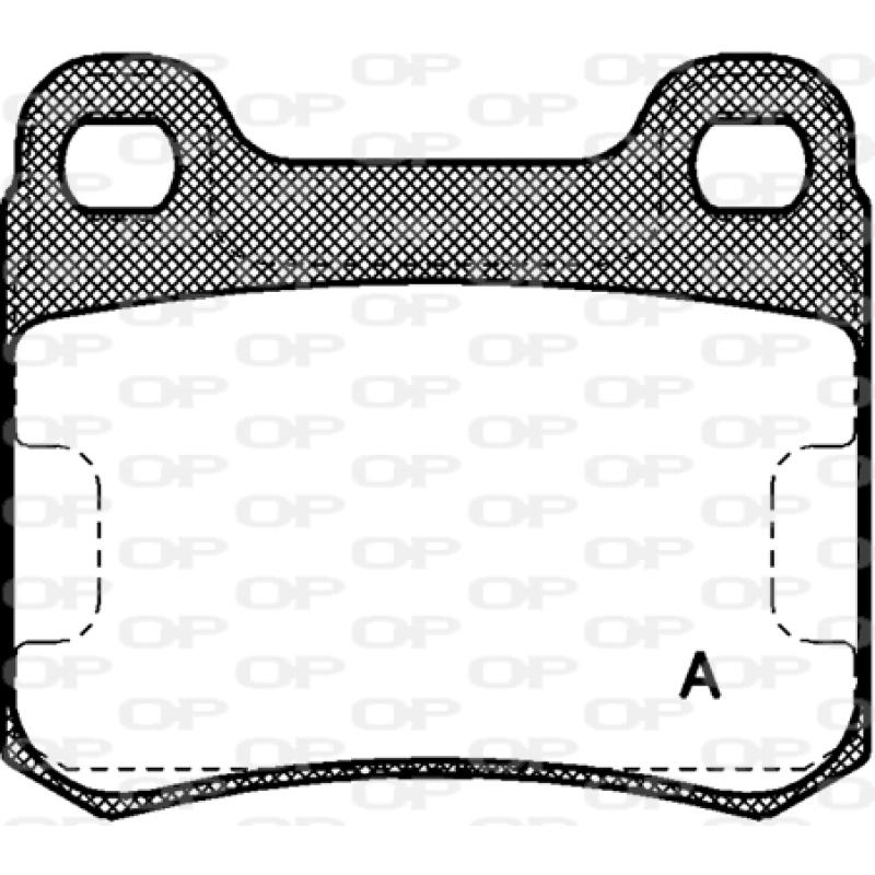 Jeu de 4 plaquettes de frein arrière OPEN PARTS BPA0157.00 - Visuel 1
