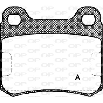 Jeu de 4 plaquettes de frein arrière OPEN PARTS OEM A0004209820