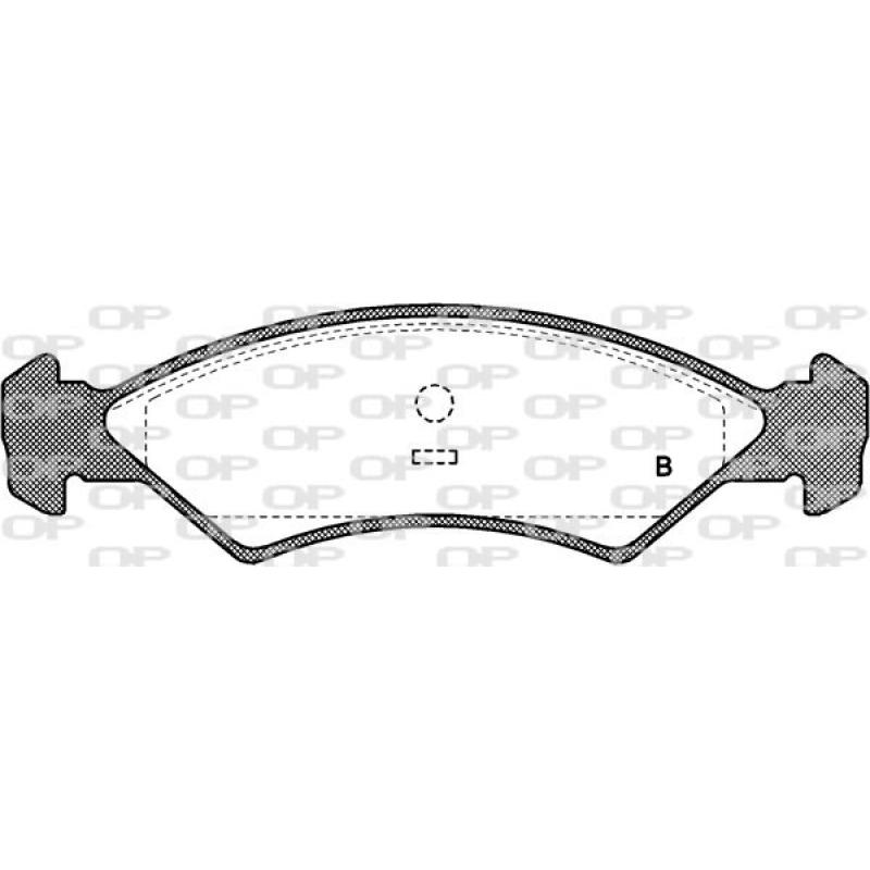 Jeu de 4 plaquettes de frein avant OPEN PARTS BPA0168.00 - Visuel 2