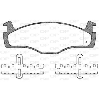 Jeu de 4 plaquettes de frein avant OPEN PARTS OEM 321698151D