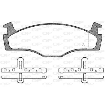 Jeu de 4 plaquettes de frein avant OPEN PARTS OEM 171698151G Jeu de 4 plaquettes de frein avant OPEN PARTS OEM 171698151G