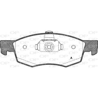 Jeu de 4 plaquettes de frein avant OPEN PARTS OEM 77362205