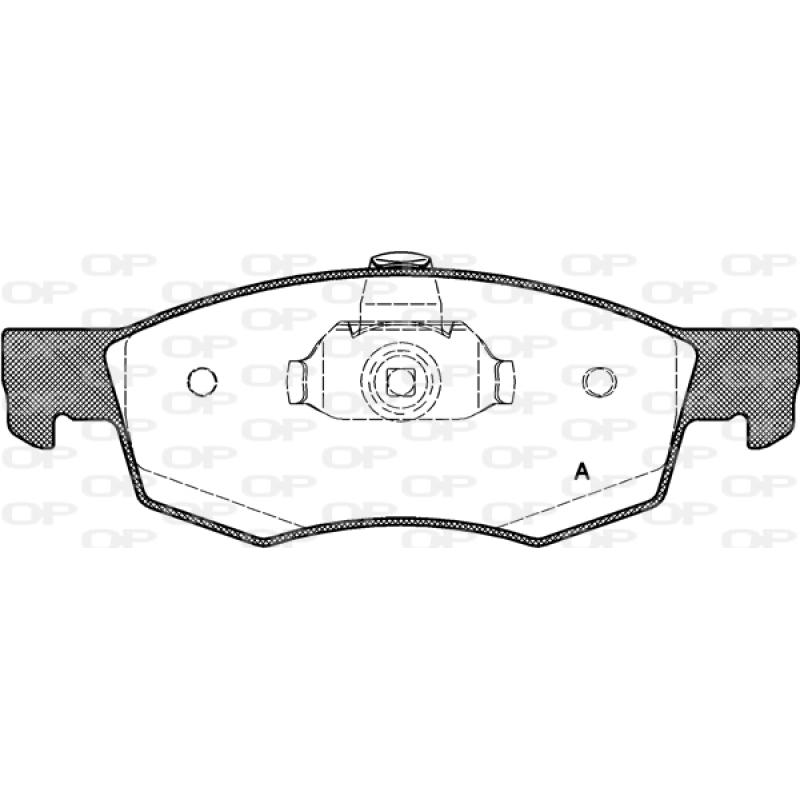 Jeu de 4 plaquettes de frein avant OPEN PARTS BPA0172.30 - Visuel 1