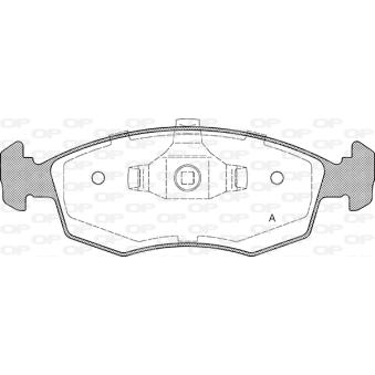 Jeu de 4 plaquettes de frein avant OPEN PARTS OEM 77368831
