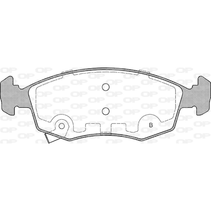 Jeu de 4 plaquettes de frein avant OPEN PARTS BPA0172.34 - Visuel 1