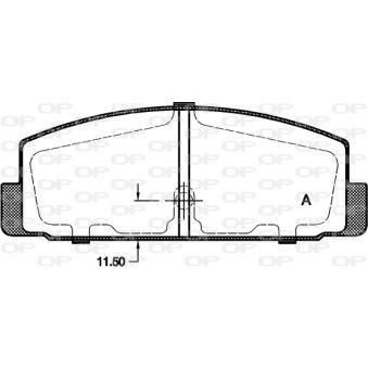 Jeu de 4 plaquettes de frein arrière OPEN PARTS OEM GPYB2643Z