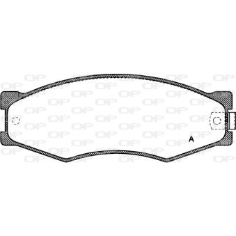 Jeu de 4 plaquettes de frein avant OPEN PARTS OEM DA06M31E86