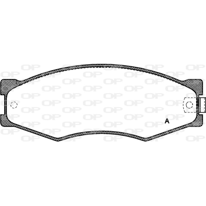 Jeu de 4 plaquettes de frein avant OPEN PARTS BPA0184.02 - Visuel 1