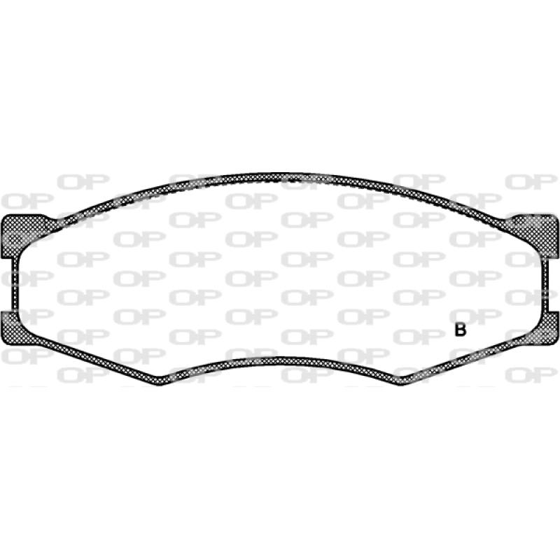 Jeu de 4 plaquettes de frein avant OPEN PARTS BPA0184.02 - Visuel 2