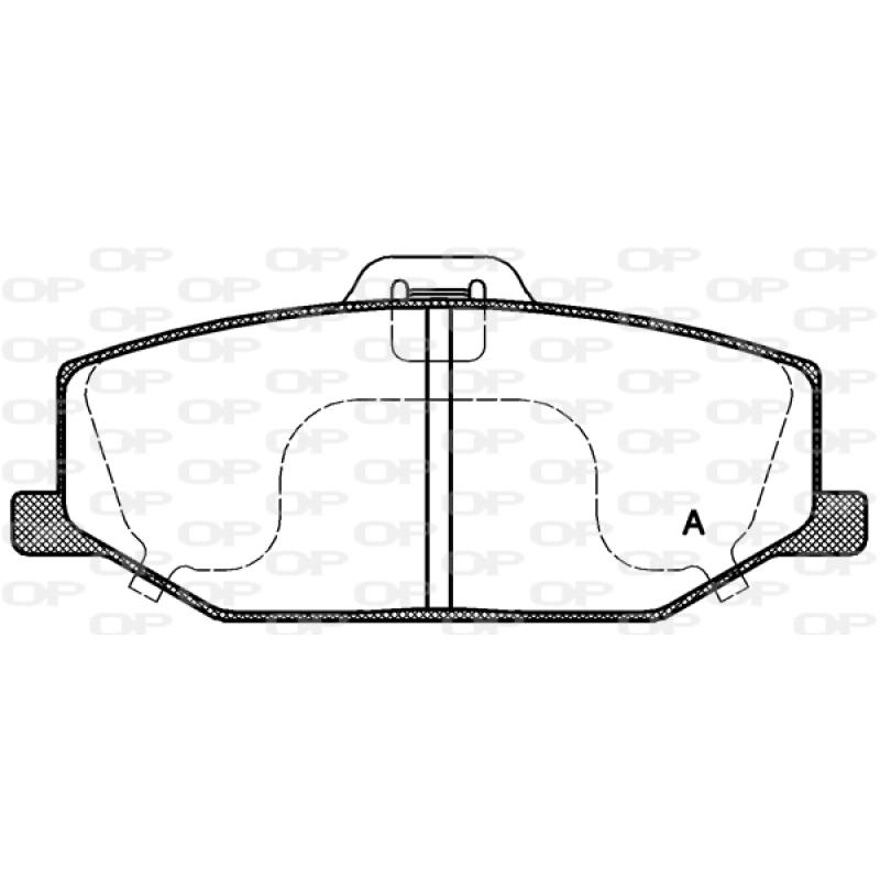 Jeu de 4 plaquettes de frein avant OPEN PARTS BPA0190.10 - Visuel 1