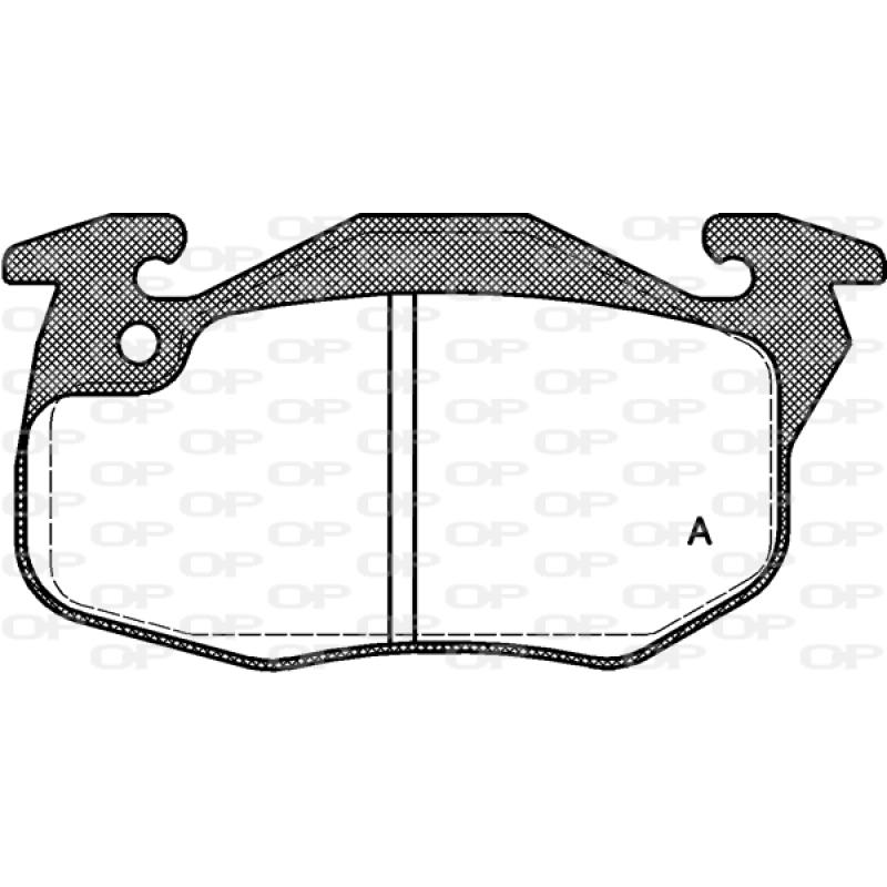 Jeu de 4 plaquettes de frein avant OPEN PARTS BPA0192.10 - Visuel 1