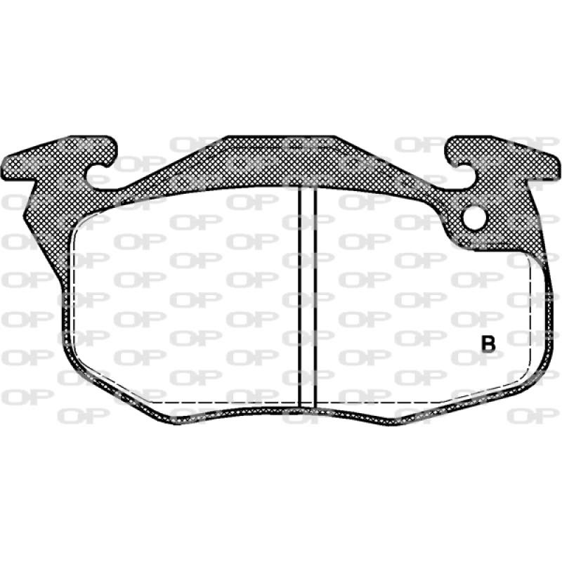 Jeu de 4 plaquettes de frein avant OPEN PARTS BPA0192.10 - Visuel 2