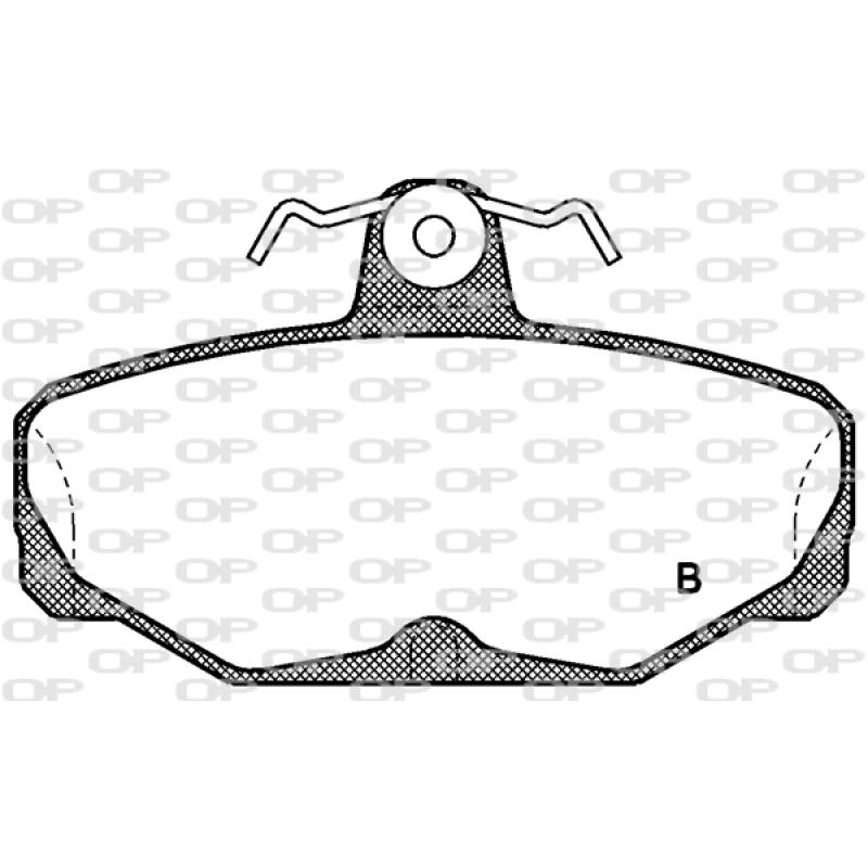 Jeu de 4 plaquettes de frein arrière OPEN PARTS BPA0205.02 - Visuel 2