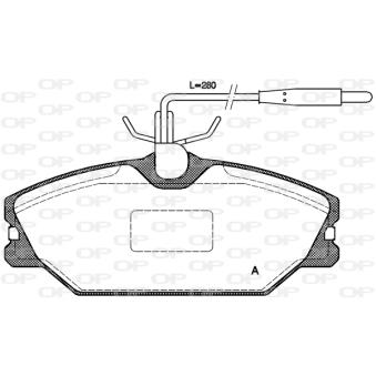Jeu de 4 plaquettes de frein avant OPEN PARTS OEM 7701035895