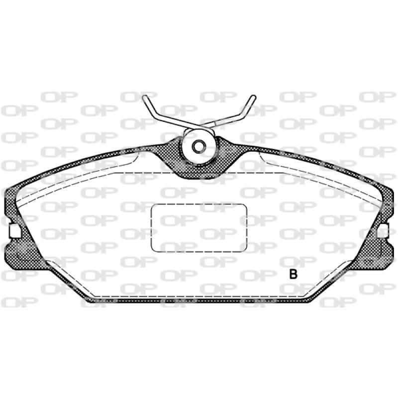 Jeu de 4 plaquettes de frein avant OPEN PARTS BPA0208.12 - Visuel 2