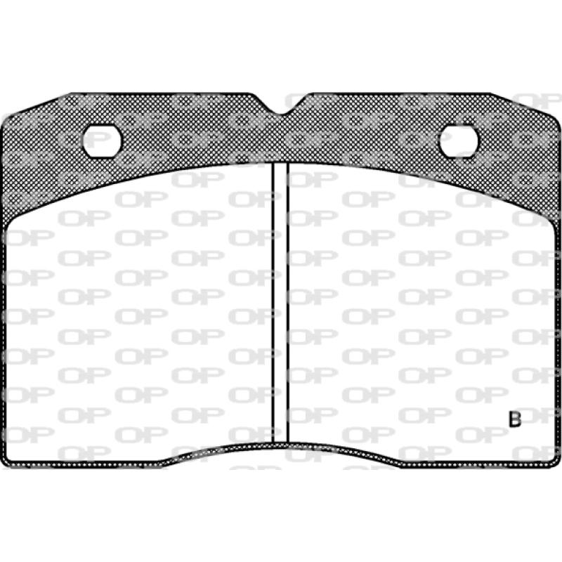 Jeu de 4 plaquettes de frein avant OPEN PARTS BPA0211.12 - Visuel 2