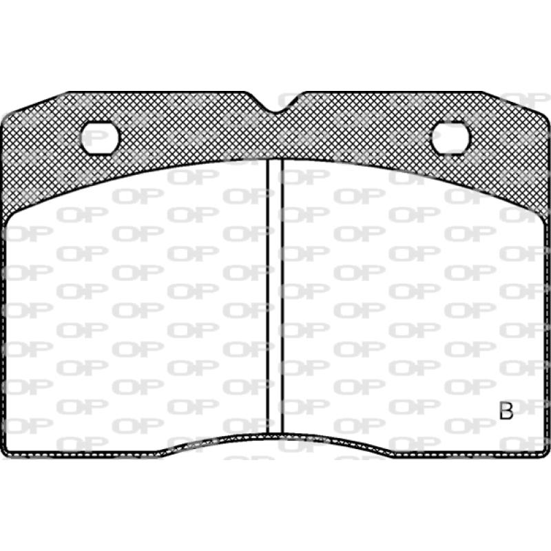 Jeu de 4 plaquettes de frein avant OPEN PARTS BPA0211.22 - Visuel 2