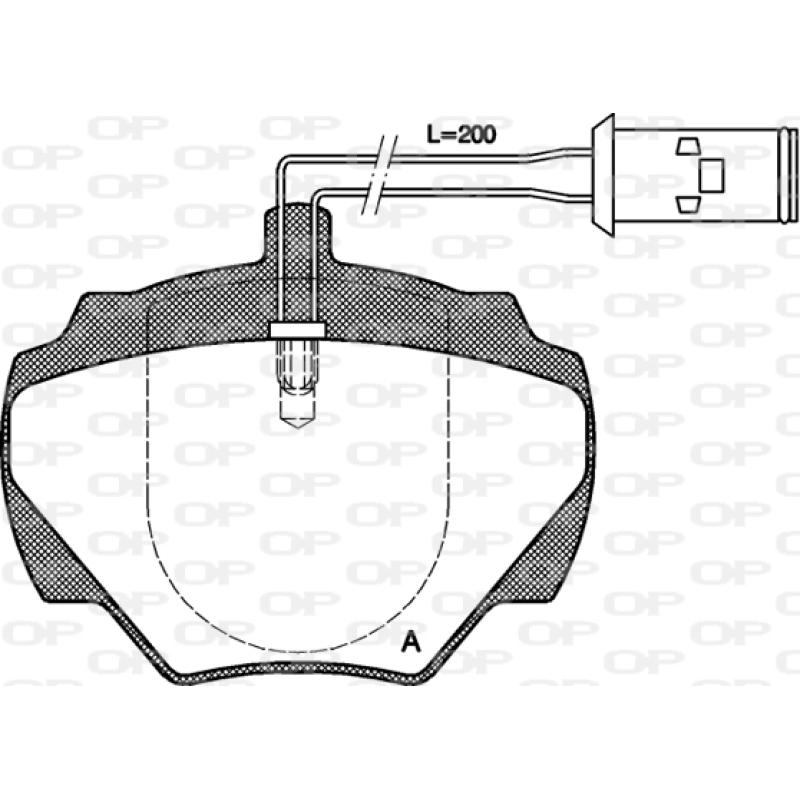 Jeu de 4 plaquettes de frein arrière OPEN PARTS BPA0222.01 - Visuel 1