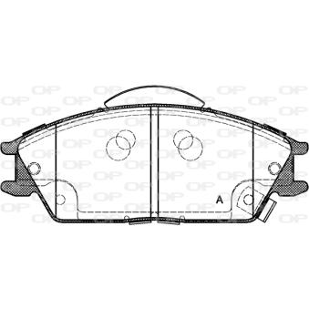 Jeu de 4 plaquettes de frein avant OPEN PARTS OEM 5810125A20S1