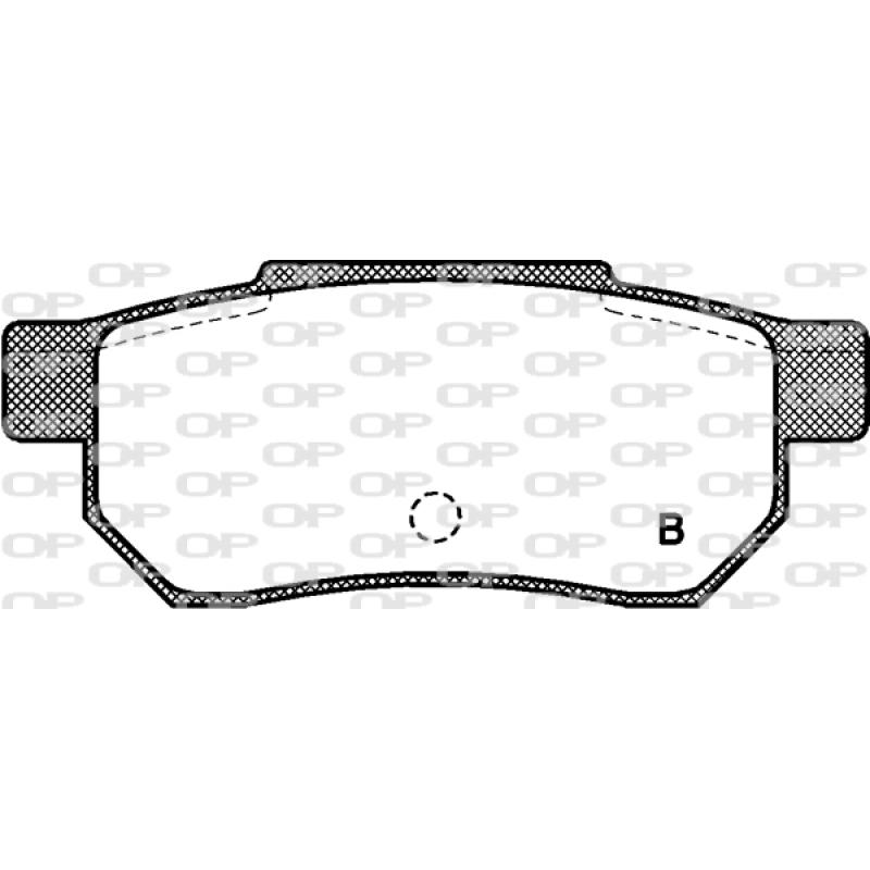 Jeu de 4 plaquettes de frein avant OPEN PARTS BPA0233.02 - Visuel 2