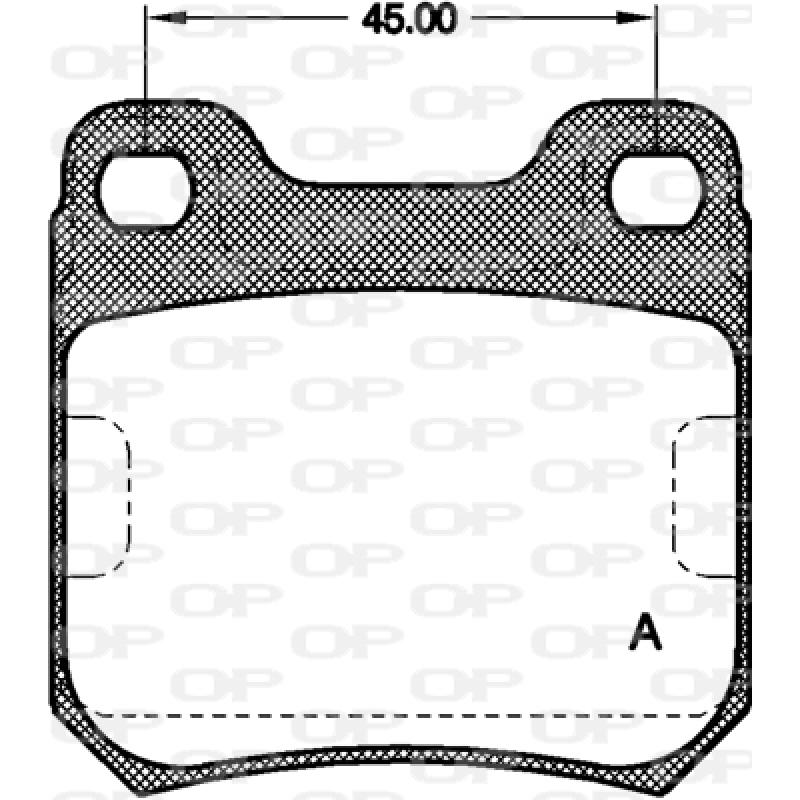 Jeu de 4 plaquettes de frein arrière OPEN PARTS BPA0239.40 - Visuel 1