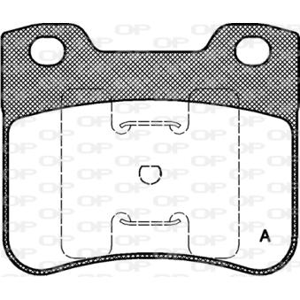 Jeu de 4 plaquettes de frein avant OPEN PARTS OEM 425286