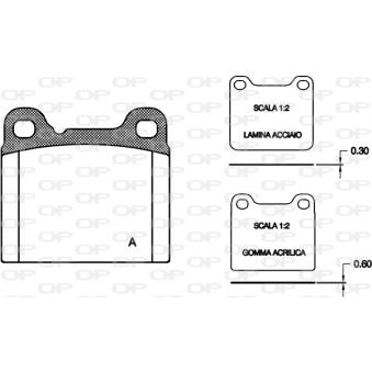 Jeu de 4 plaquettes de frein arrière OPEN PARTS OEM 2729119