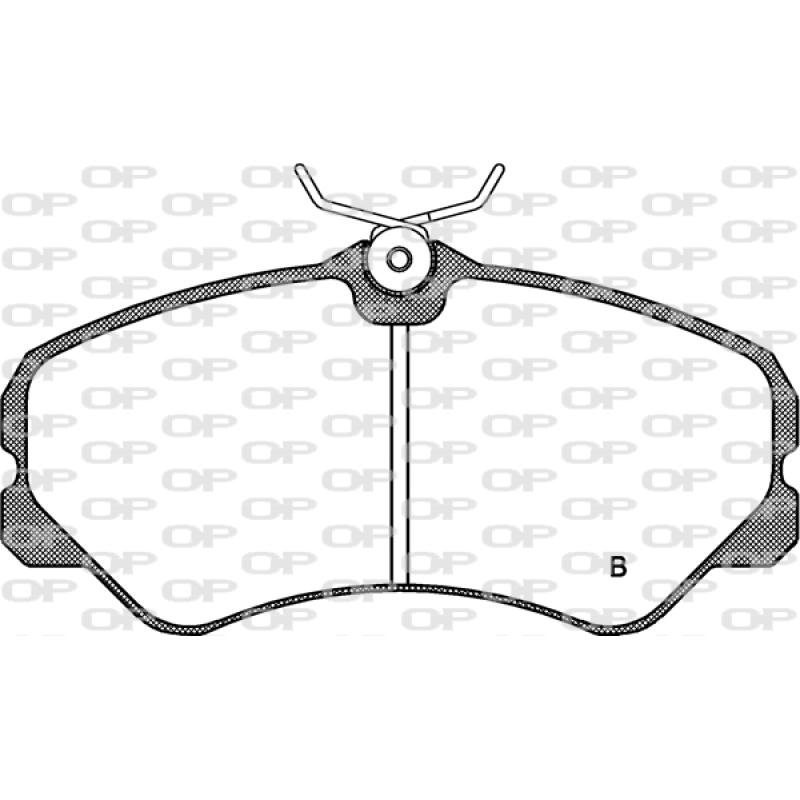 Jeu de 4 plaquettes de frein avant OPEN PARTS BPA0261.02 - Visuel 2