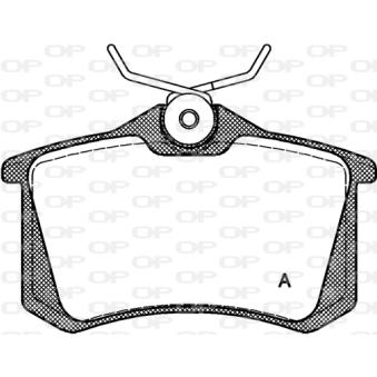 Jeu de 4 plaquettes de frein arrière OPEN PARTS OEM 1H0698451