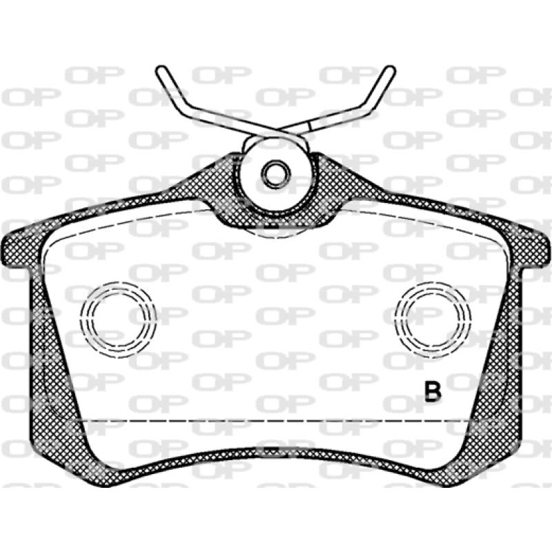 Jeu de 4 plaquettes de frein arrière OPEN PARTS BPA0263.51 - Visuel 2