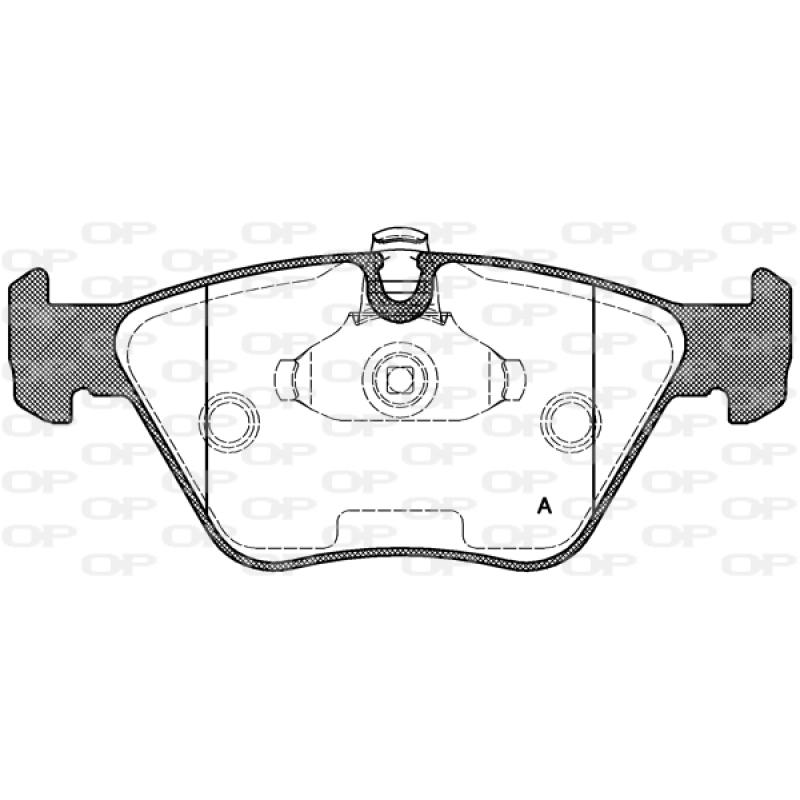 Jeu de 4 plaquettes de frein avant OPEN PARTS BPA0270.25 - Visuel 1