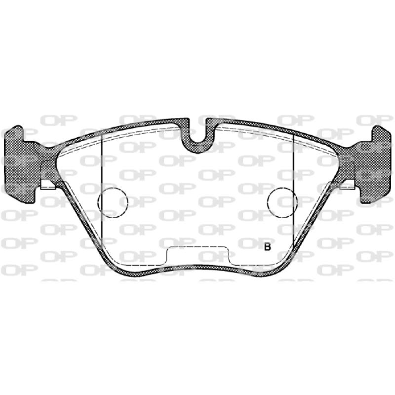 Jeu de 4 plaquettes de frein avant OPEN PARTS BPA0270.25 - Visuel 2