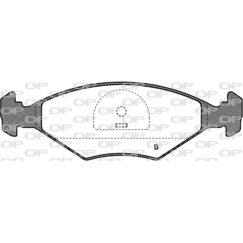 Jeu de 4 plaquettes de frein avant OPEN PARTS BPA0281.10 - Visuel 2