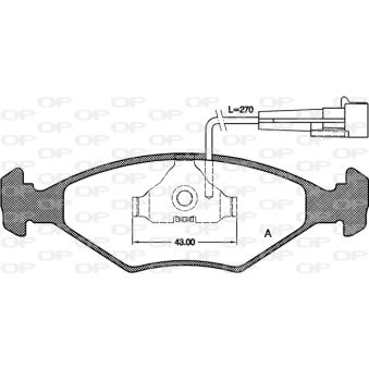 Jeu de 4 plaquettes de frein avant OPEN PARTS OEM 77362315