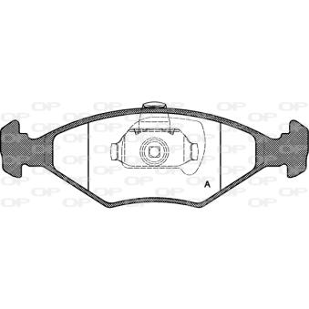 Jeu de 4 plaquettes de frein avant OPEN PARTS OEM 9948038