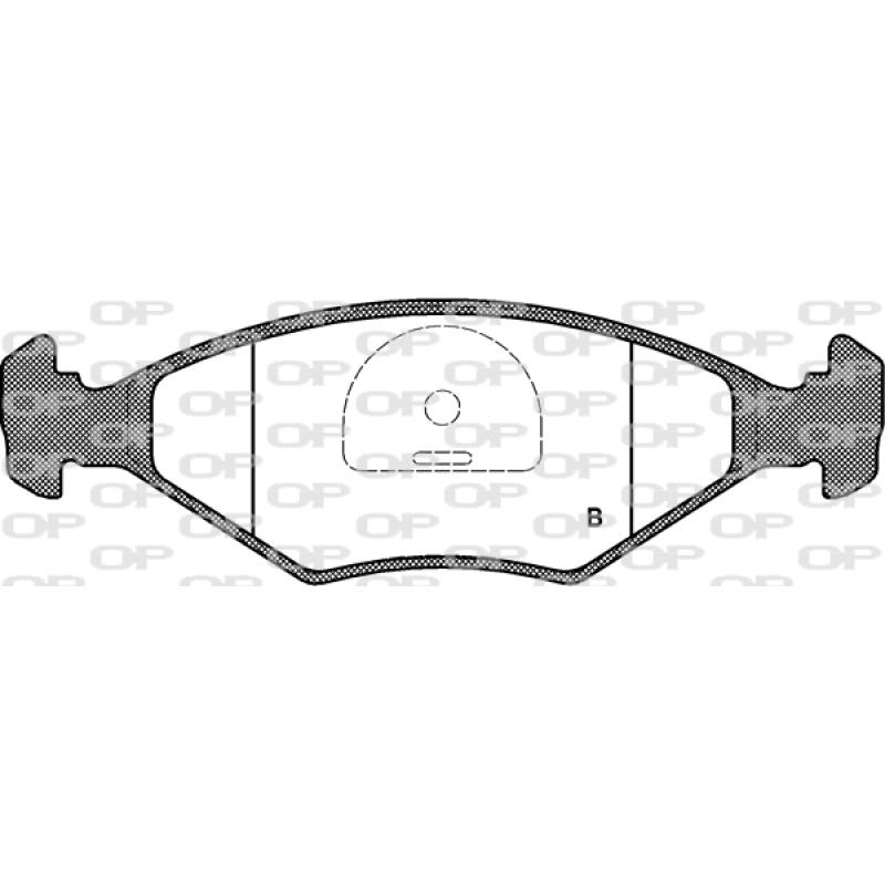 Jeu de 4 plaquettes de frein avant OPEN PARTS BPA0281.40 - Visuel 2