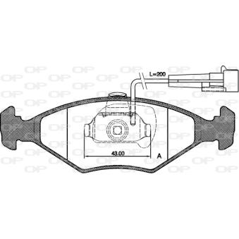 Jeu de 4 plaquettes de frein avant OPEN PARTS OEM 77362315