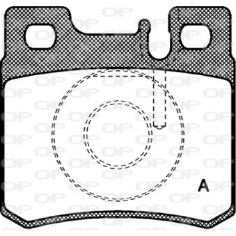 Jeu de 4 plaquettes de frein arrière OPEN PARTS OEM A0014209520