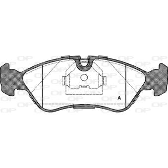 Jeu de 4 plaquettes de frein avant OPEN PARTS OEM EC11046952012 Jeu de 4 plaquettes de frein avant OPEN PARTS OEM EC11046952012