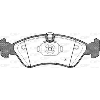 Jeu de 4 plaquettes de frein avant OPEN PARTS OEM 1605911 Jeu de 4 plaquettes de frein avant OPEN PARTS OEM 1605911