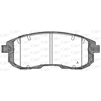 Jeu de 4 plaquettes de frein avant OPEN PARTS OEM AY040NS155