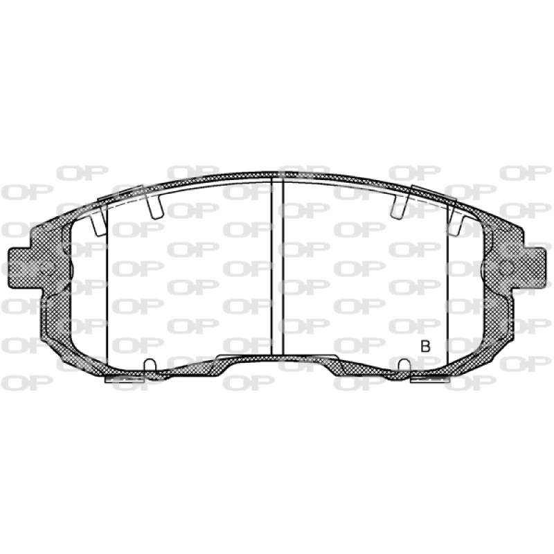 Jeu de 4 plaquettes de frein avant OPEN PARTS BPA0293.11 - Visuel 2
