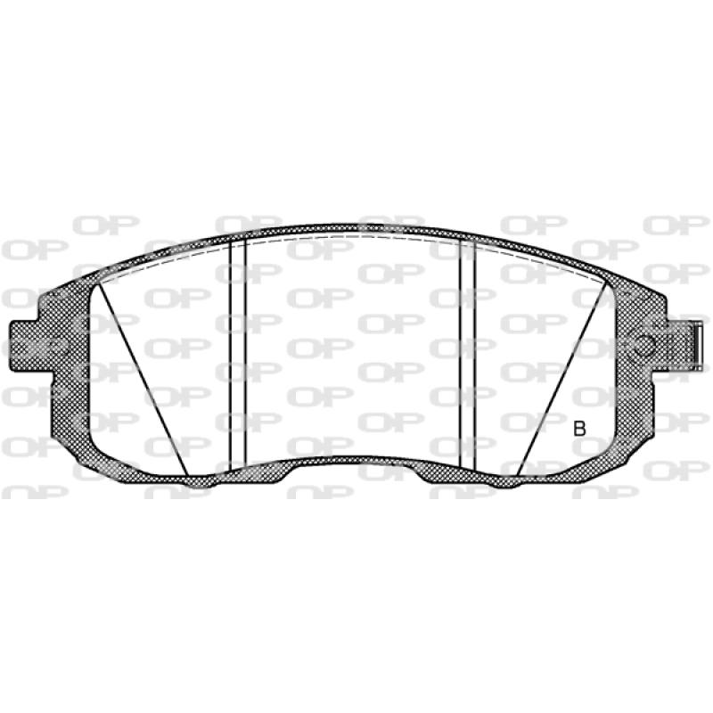 Jeu de 4 plaquettes de frein avant OPEN PARTS BPA0293.14 - Visuel 2