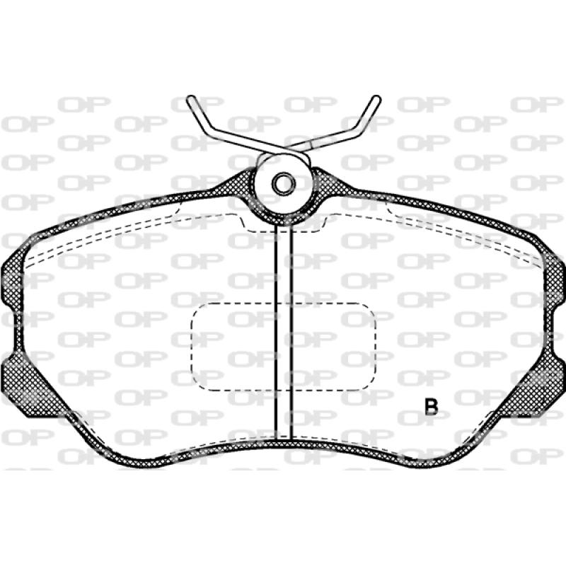 Jeu de 4 plaquettes de frein avant OPEN PARTS BPA0303.02 - Visuel 2