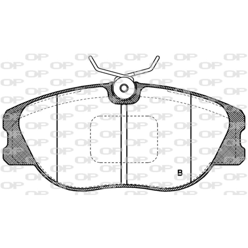 Jeu de 4 plaquettes de frein avant OPEN PARTS BPA0305.12 - Visuel 2