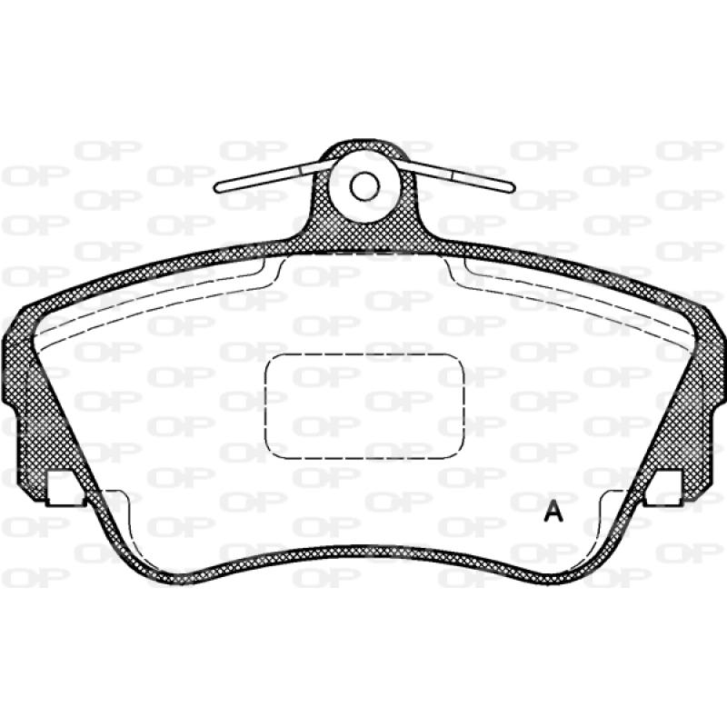 Jeu de 4 plaquettes de frein avant OPEN PARTS BPA0309.10 - Visuel 1