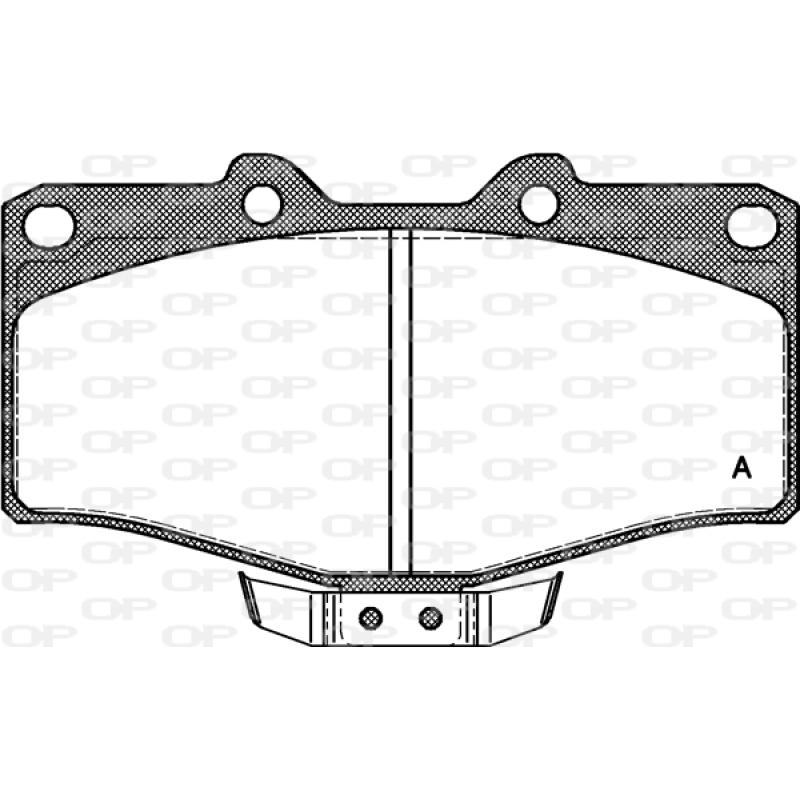 Jeu de 4 plaquettes de frein avant OPEN PARTS BPA0315.14 - Visuel 1