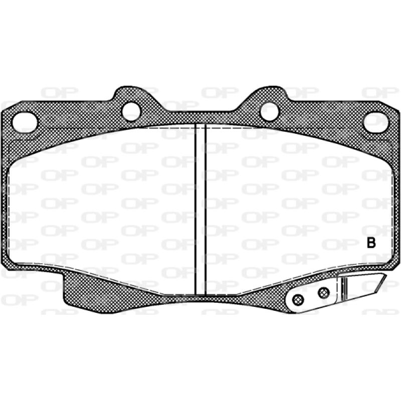 Jeu de 4 plaquettes de frein avant OPEN PARTS BPA0315.14 - Visuel 2